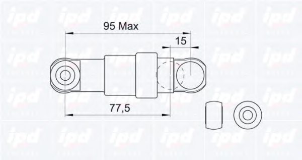 IPD 13-0476 Vibration Damper, v-ribbed belt